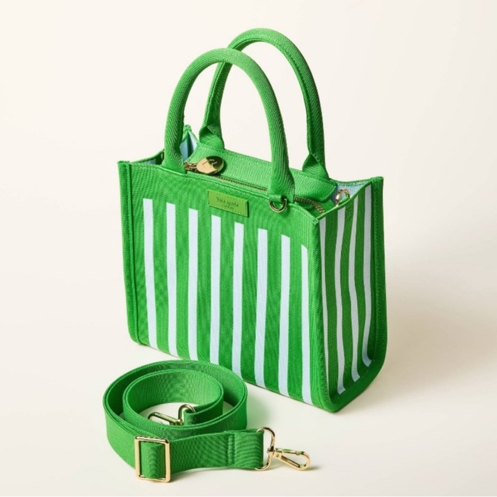 Kate Spade x Target Green Stripe Knit Crossbody Bag - Picture 2 of 4